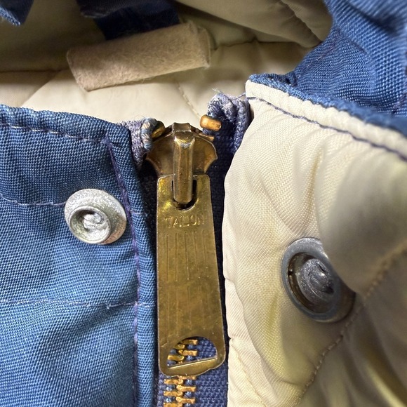 VTG 70s 80s Levi's Hooded Ski Puffer Jacket White Tag Sz Med USA Made Talon Zip - Picture 6 of 10